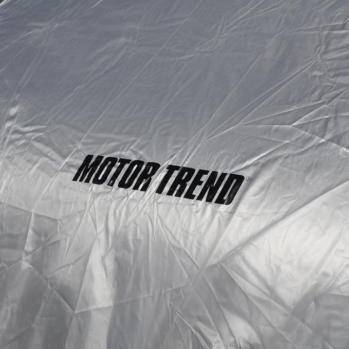 Motor Trend All Season Car Cover for Truck, Car, SUV, Jeep All Weather Heavy Duty Outdoor Indoor 1-Poly Layer Water Proof Car Cover Large Vehicle Cover (Fits up to 185")