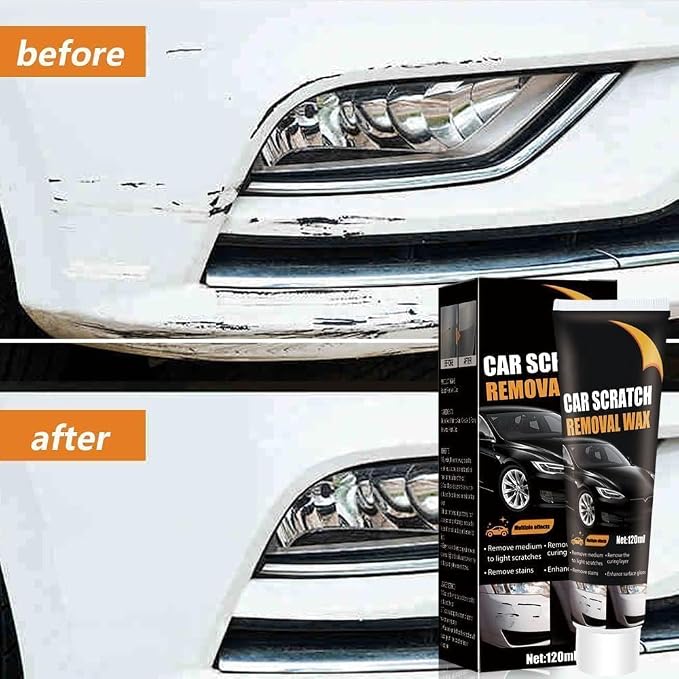 2PCS Car Scratch Remover Wax, Scratch Remover for Vehicles, 2026 Car Scratch Repair Paste Polishing Wax, Premium Car Scratch Remover Kit with Wipe & Sponge for Vehicles for Scratches