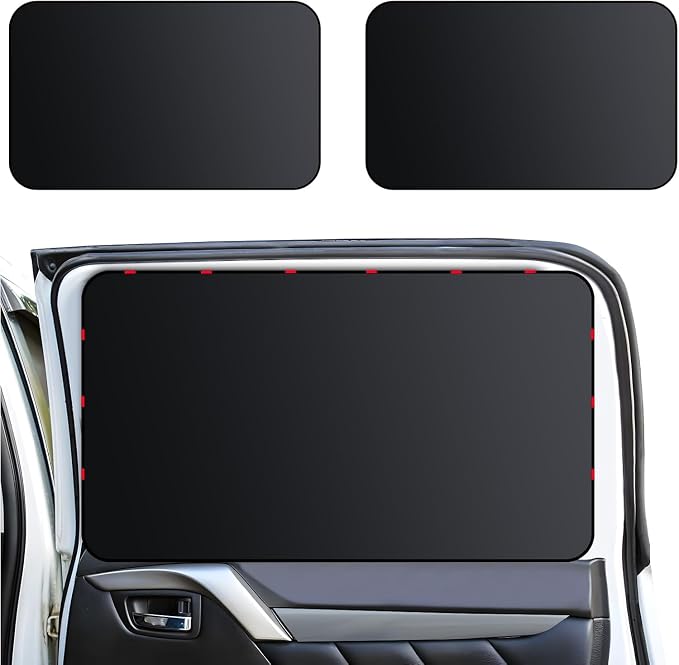 ZATOOTO Car Window Shade for Baby,2 Pack Universal Fit,Privacy&Insulation | 100% Blackout & UV Protection,Metal Frame Fit,Creates a Private Space for Car Camping, Road trips, Napping or Rest