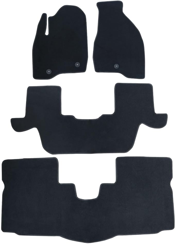 GXARTS Waterproof Car Floor Mats Carpet Full Set Fit for Ford Explorer Limited 2011 2012 2013 2014 7Seats | All-Weather Protect ，with Anti Sliding Buckle