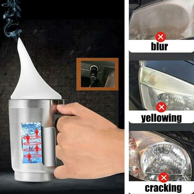 Atomizing Cup, Car Headlight Lens Polish Repair Tool Auto Restore Kit Clear, Headlight Restoration Wipe & Washer Kit (Restorer Kit)