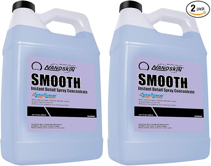 Nanoskin SMOOTH Quick Detailer Spray 1 Gallon for Car Detailing | Superior Gloss Enhancer, Wax Booster & Clay Lubricant | Waterless, Effortless Cleanup of Dust, Smudges, Fingerprints & Contaminants