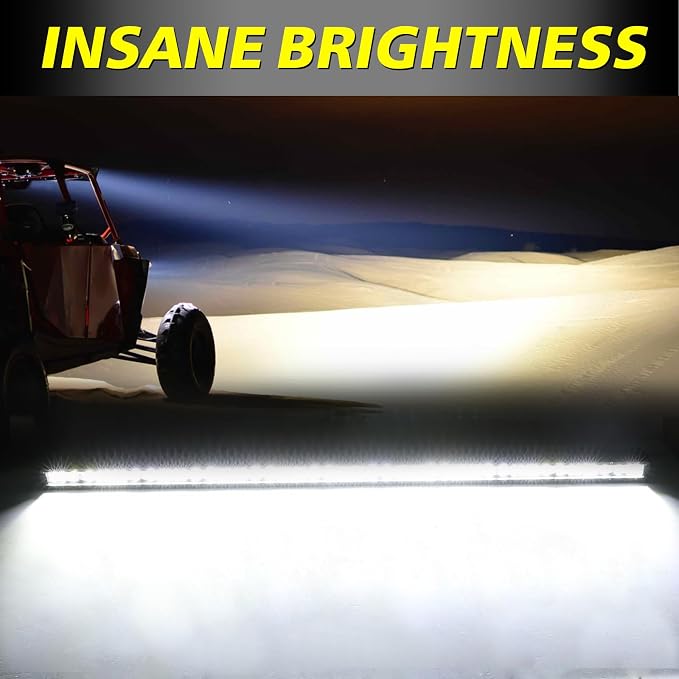 42" LED Light Bar 360W Super Slim Dual Row Offroad Driving Light | Slim Single Row Structure, Spot Flood Combo Roof Hood Bumper Light Bar for Trucks Pickup UTV SUV Can-am Toyota Bronco