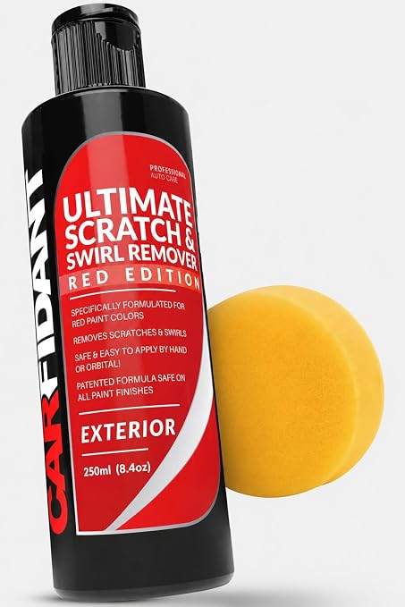 Carfidant Red Scratch & Swirl Remover Polish for Red Cars & Restorer | Car Scratch Remover