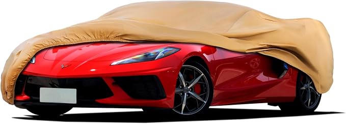 Heavy Duty Outdoor Car Cover Custom Fit for 1983-2026 Chevrolet Corvette, Windproof All Weather Waterproof Sun Rain UV Dust Snow Protection Outdoor Car Covers