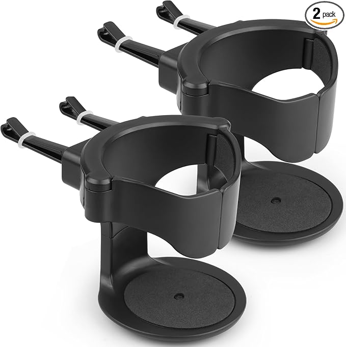 QIIYCCE Cup Holder for Car, Cup Holder Expander for Car Air Vents, Car Ashtray Holder, Suitable for Cars and Trucks with Horizontal Blade Vents (2PCS)