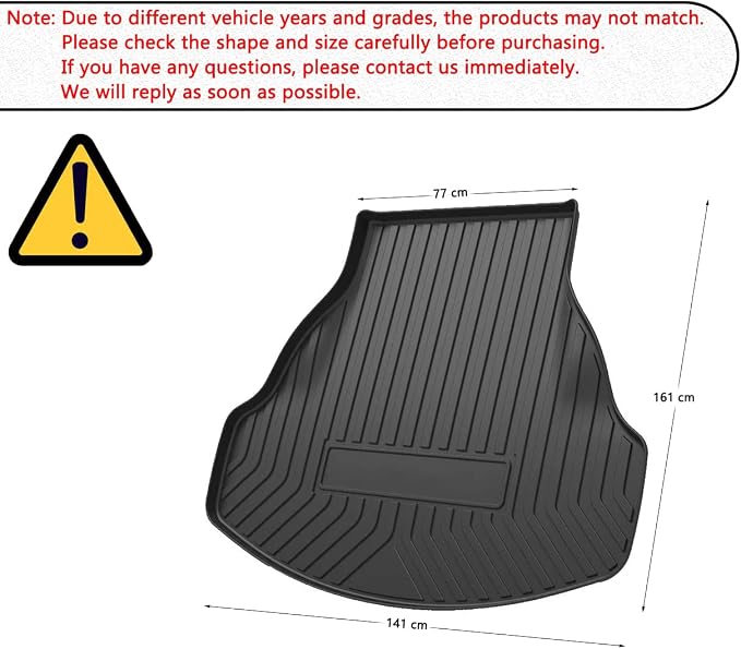 Accord Cargo Liner - All-Weather Rear Trunk Tray Cargo Mats Protector Custom Fit, 3D Tech Waterproof Flexible TPO Accessories, Compatible with 2013-2017 Honda Accord Models(No Hybrid Model)