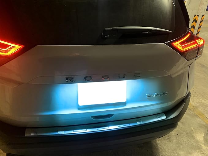 iJDMTOY Ice Blue Full LED License Plate Light Kit Compatible With Nissan 2019/2020-up Altima Sentra Versa Rogue, By 18-SMD Aqua LEDs & Can-bus Error Free