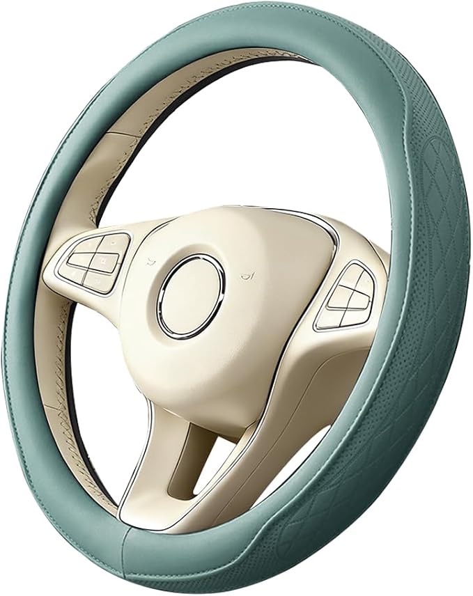 Car Steering Wheel Cover, Breathable Anti-Slip Vehicle Steering Wheel Protector with Inner Ring, Automotive Interior Protective Accessories, Universal for SUV RV Truck (Blue)