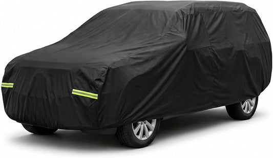 Favoto Waterproof Car Cover Outdoor All Weather SUV Cover Car Tarp | Sun Rain Proof Breathable Car Cover for Automobiles Universal Fit SUV (191–201 in) for MDX, Durango, Highlander, Ascent etc.