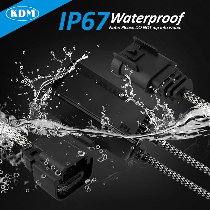 KDM H13 9008 LED Light Decoder Canbus,Anti Flickering Error Free Load Resistor, LED Warning Canceller Resistor Adapter,2Pack