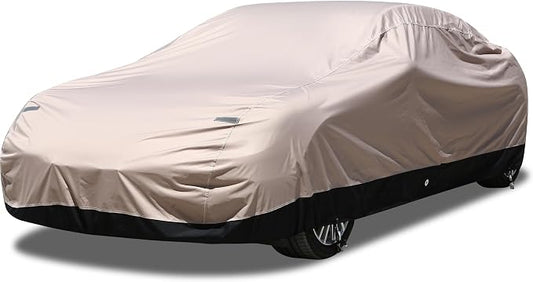 Coverado Car Cover Waterproof All Weather, Outdoor Car Covers with Locking Cable, Full Cover for Coupe Sport Car, Rain Snow UV Protection, Full Exterior Covers Universal Fit Sport Car (167"-172")