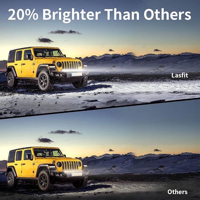 LASFIT 22 inch LED Light Bar, IP67 Waterproof Off Road Spot Flood Light Bar for Wrangler/Camry/Accord/Ranger/Explorer/ATV