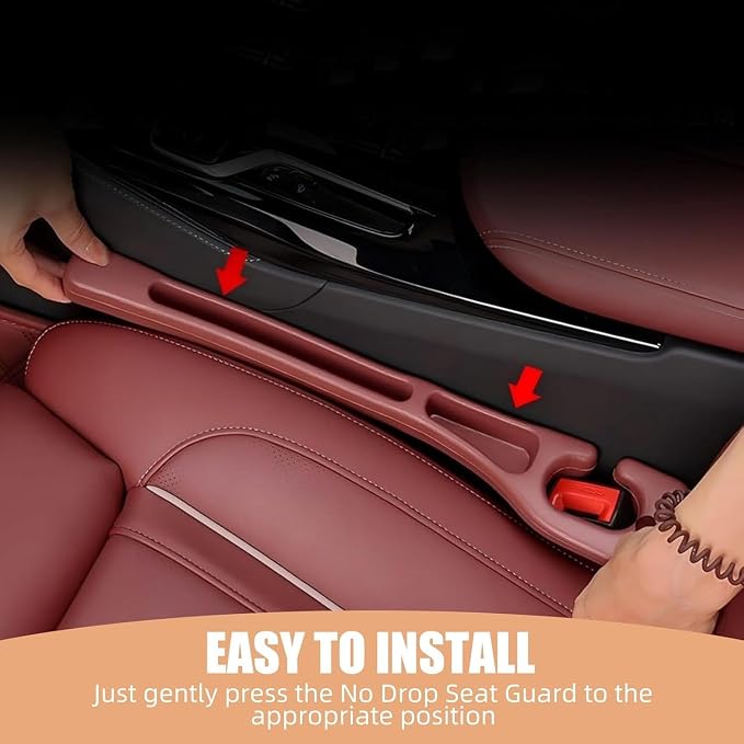 Car Seat Gap Filler Set of 2, Premium Interior Car Accessories, Multifunctional Car Storage Solution with Non-Slip Design, Fits Most Vehicles