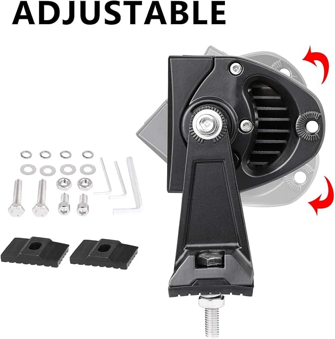 Side Brackets, AKD Part Light Bar Mounting Brackets Kit Universal Side Mount Offroad Truck LED Bar Mounts 2 Pack
