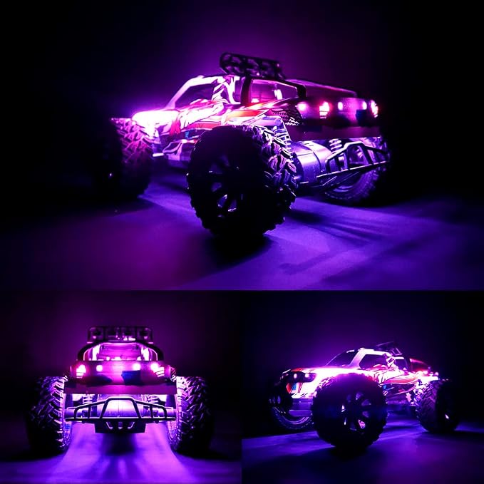 Waterproof LED Light Strips for RC Cars Trucks Airplanes Boats Drones Fixed Wing AR Wing Model Underglow Light (Pink)