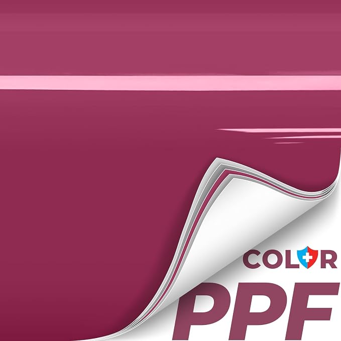 ColorFusion PPF by VViViD, Gloss Dark Star Ruby Magenta Dry Apply PPF Vinyl Car Wrap Roll 6ft x 5ft