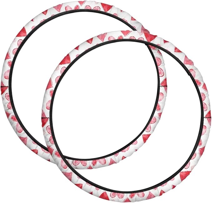Love Heart Wheelchair Decorations Valentine's Day Neoprene Wheelchair Wheel Covers Comfortable Accessories Tyre Covers