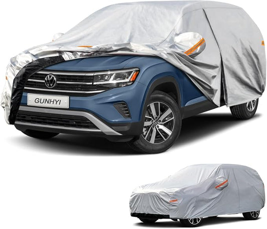 GUNHYI 6 Layers SUV Car Cover Custom Fit Volkswagen Atlas (2017-2026) Waterproof All Weather, Heavy Duty Outdoor Snow Sun Rain Uv Protection (Ships from US Warehouse, Delivery 3-8 Days)