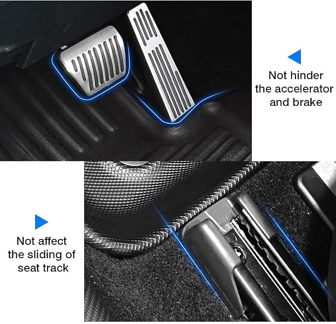 KUST Floor Mats for Ford Edge 2015-2024, All Weather Floor Liners TPE Rubber Mats Ford Edge Accessories High Edge