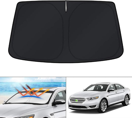 KUST Windshield Sun Shade for Ford Taurus 2013 2014 2015 2016 2017 2018 2019 Accessories Custom Fit Sunshade Sun Visor Protector Foldable Blocks UV Rays Keep Your Car Cooler