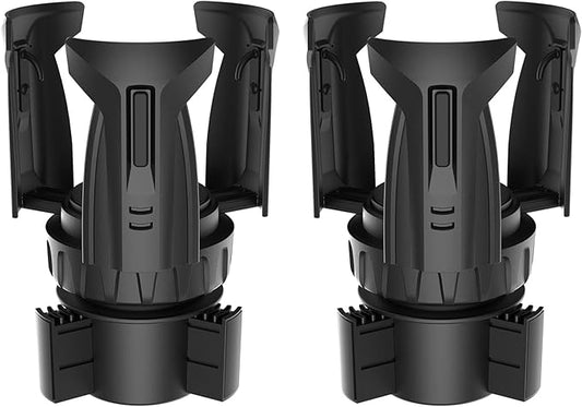Car Cup Holder Expander, Cup Holder Extender Adapter with Expandable Arm and Adjustable Base, Compatible with Yeti Ramblers, Hydro Flasks, Stanley, Owala Most Coffee Mugs Bottles & Cups (CUP-B-2pack)
