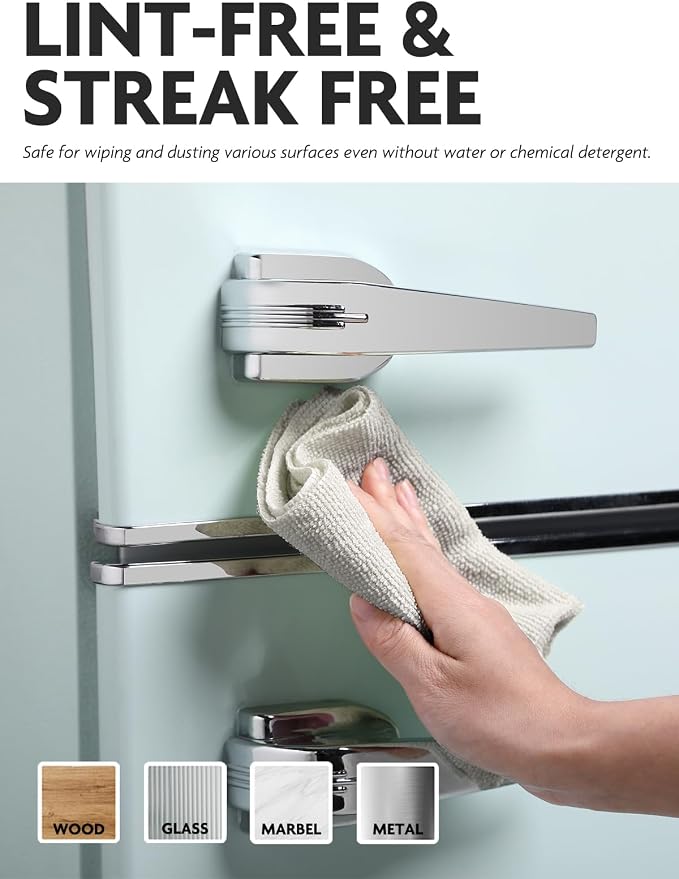 Fantasticlean Microfiber Cleaning Cloth Roll- 75 Sheets, 12"x12" (CoolGrey) | Super Absorbent, Lint-free, Tear-away Microfiber Towel Roll, for All-Purpose Cleaning, Reusable Alternative to Paper Towels