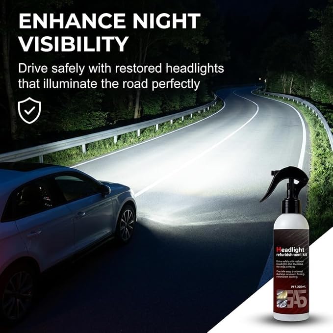 Professional Car Headlight Restoration Kit, Cleaning and Polishing Spray, Multifunctional Headlight Oxidation Remover, for Vehicle Maintenance
