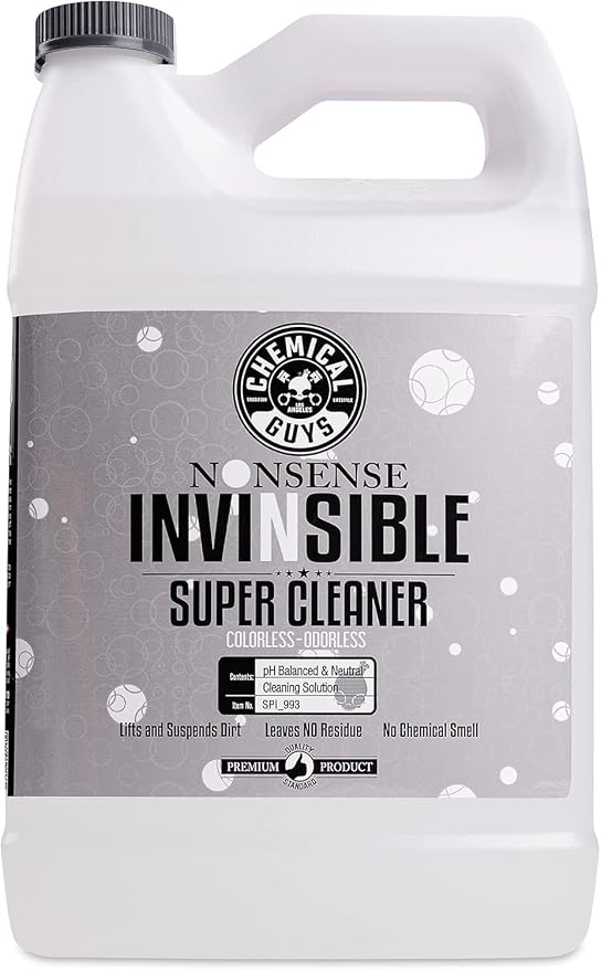 Chemical Guys Nonsense Colorless & Odorless All Surface Cleaner - Interior Cleaner, Safe for Vinyl, Rubber, Plastic, Carpet, and Upholstery, pH Balanced, Residue-Free, Unscented, 1 Gallon (128 fl oz) | Colorless, odorless, residue-free cleaner lifts di...