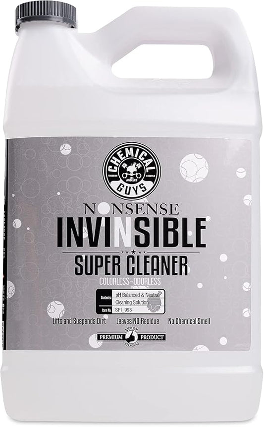 Chemical Guys Nonsense Colorless & Odorless All Surface Cleaner - Interior Cleaner, Safe for Vinyl, Rubber, Plastic, Carpet, and Upholstery, pH Balanced, Residue-Free, Unscented, 1 Gallon (128 fl oz) | Colorless, odorless, residue-free cleaner lifts di...