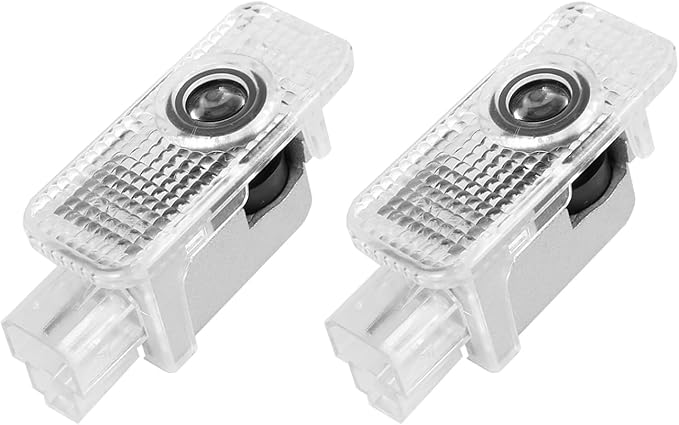 2Pcs Never Fade LED Door Light Logo Projection, Ghost Shadow Puddle Light Compatible for A3/A4/A5/A6/A7/A8/Q3/Q5/Q7/R8/TT/RS/S3/S4/S5/S6 Accessories (White and red)