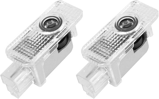 2Pcs Never Fade LED Door Light Logo Projection, Ghost Shadow Puddle Light Compatible for A3/A4/A5/A6/A7/A8/Q3/Q5/Q7/R8/TT/RS/S3/S4/S5/S6 Accessories (4 Rings)