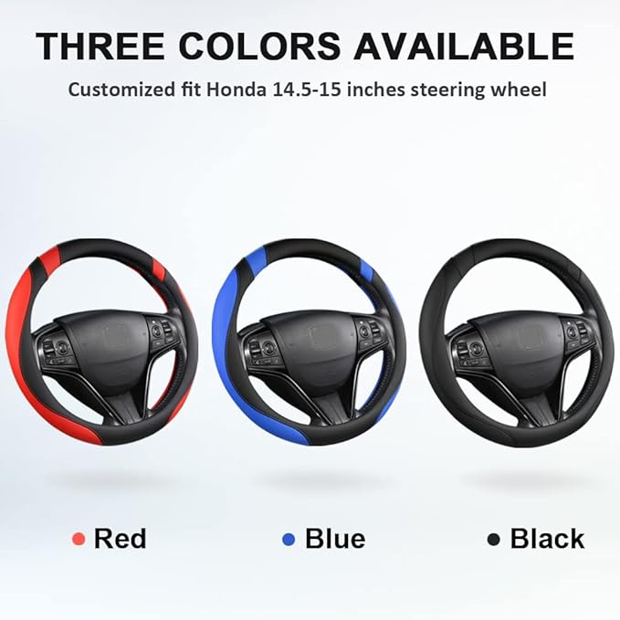 West Llama Customized Auto Car Steering Wheel Cover for Honda (Black)