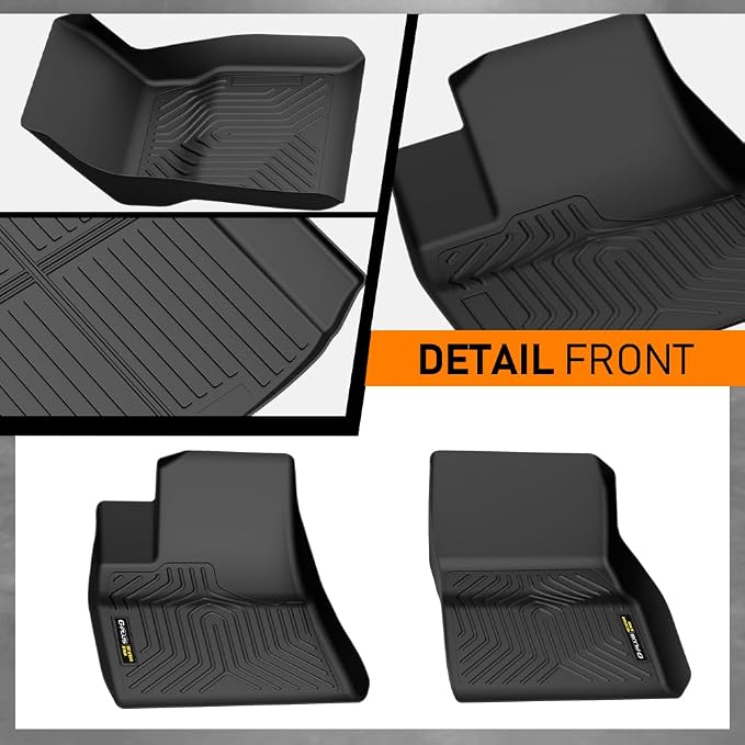 G-PLUS TPE Floor Mats & Cargo Liner Fit for Tesla Model 3 2017-2023,4PCS | All Weather Protection,Custom Fit Model 3 2017-2023 Floor Liner Accessories,Non-Slip,TPE Full Coverage,1st & 2nd &3rd Row