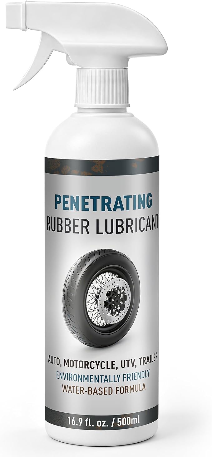 16.9 oz Bottle Tire Mounting Rubber Lubricant, Tire Mounting and Demounting Lubricant for Enhanced Bead Seal & Rust Protection for Car, Truck, Motorcycle, UTV & Trailer, Ready to Use Spray