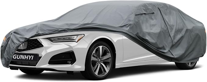 GUNHYI Premium Car Cover Custom Fit Acura CL, 16 Layers Heavy Duty Car Cover Waterproof All Weather with Zipper Door for Sun Rain Snow Dust Uv Protection