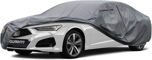GUNHYI Premium Car Cover Custom Fit Acura CL, 16 Layers Heavy Duty Car Cover Waterproof All Weather with Zipper Door for Sun Rain Snow Dust Uv Protection