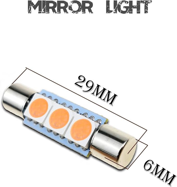 iBrightstar 6614F LED Bulbs, 29mm 6612F Super Bright Car Visor Vanity Mirror Led Bulbs for Vanity Mirror Lights and Sun Visor Lights, Purple