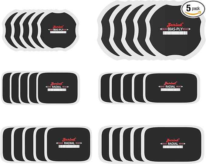 TP-M86 American Style Radial Repair Patch and Heavy Duty Bias Ply Repair Patch Unit, Multi Size Tire Repair Patchs,Tire Patches Kit 30 Pcs