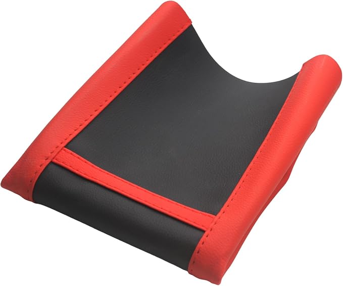 Universal Motorcycle Seat Cover Non-Slip Suitable Rubber Striped Seat Covers Soft for CRF150F CRF230F CRF250F CRF 150F 230F 450F 450R 250R Dirt Pit Bike Motocross Motorbike Off Road (Black+Red)