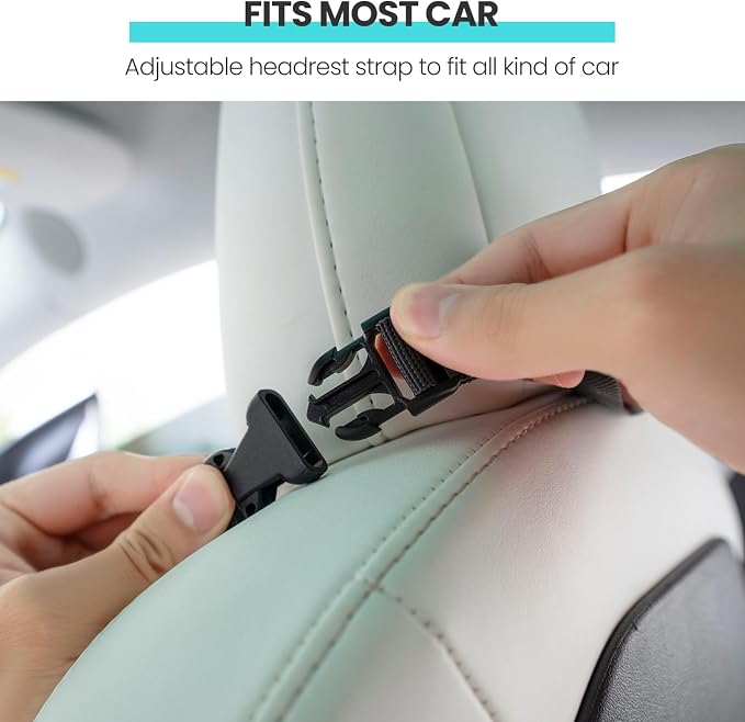 HEYTRIP Car Seat Protector, 2 Packs, Rear-Facing/Forward Facing Car Seat Mat for 0~12 Years Old Children, Waterproof, Easy Cleanup, Non-Slip, Fit Most Car Seats(Black Blue)