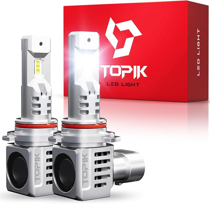 TOPIK 9006 HB4 LED Light Bulbs, 36000LM & 6500K White Super Bright | 9006/HB4 Halogen Replacement Off-Road Use or Fog Light Bulbs, Plug N Play, 2PCS