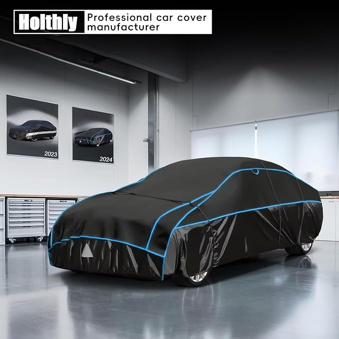 Hail Protector Car Cover, Outdoor Anti Hail Car Covers Thick Multi-Layered EVA, Hail Proof Car Cover Waterproof All Weather, Hail Protection Padded Fit Sedan/Coupe (Length 186 to 193 inch
