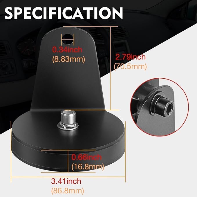 Magnetic Base Mounting Brackets, 2pcs Powerful Sucker Holder Magnet Mount for LED Light Bar, Pods, Off Road Driving Lights