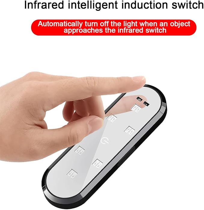 2PCS Car Door LED Lights Projector, 7 Colors Magnetic Vehicle Wireless Sill Courtesy Warning Lamp, USB Rechargeable Auto Interior Ambient Sensing Welcome Lights, Universal Fit