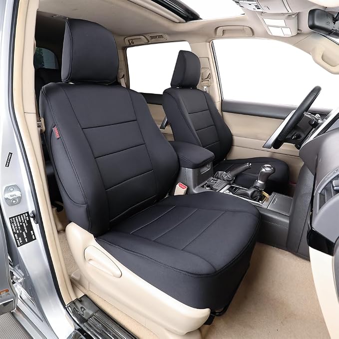 EKR Car Seat Covers Custom Fit for Toyota 4Runner(5 Seats) Full Set | for Toyota 4Runner 2003-2009(Power Front Seats)Airbag Compatible,Waterproof Pet-resistant Protection,Neoprene(Black)