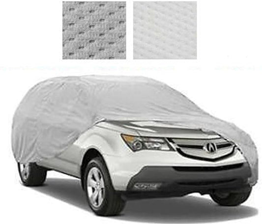 SBU 5 Layer, Heavy-Duty Fleece Lined SUV Car Cover Compatible for by Size up to 204" Long Sport Utility Vehicles (up to 17 Feet) Breathable Auto Protection