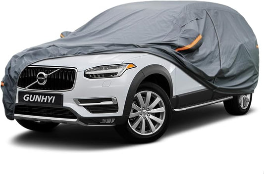 GUNHYI Premium Car Cover Custom Fit Volvo XC90, 16 Layers Heavy Duty Car Cover Waterproof All Weather with Zipper Door for Sun Rain Snow Dust Uv Protection