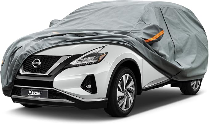Kayme Heavy Duty SUV Car Cover Custom Fit Nissan Murano Waterproof All Weather for Automobiles, Full Exterior Covers Sun Rain UV Protection.（Deliver About 3-10 Days）