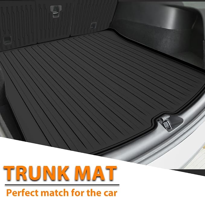 G-PLUS TPE Floor Mats Cargo Liner Fit Tesla Model Y Juniper 2024-2026 9PCS | All Weather Protection,Non-Slip,Custom Fit Model Y Floor Cargo Liner Accessories,TPE Full Coverage,Black